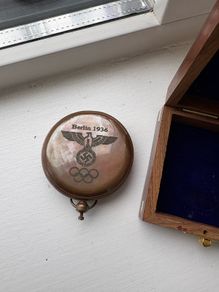 Post 5 euro extra   vintage reproduction compass hitler Solid Brass Push Button Compass Antique 3 Inch Nautical With Wooden Box