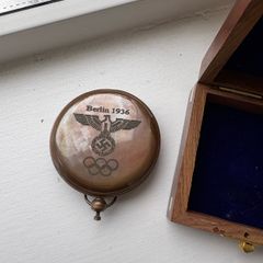 Post 5 euro extra   vintage reproduction compass hitler Solid Brass Push Button Compass Antique 3 Inch Nautical With Wooden Box