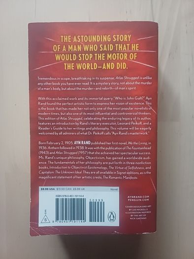 Atlas Shrugged by Ayn Rand (Suspense Drama American Edition Paperback 1996)