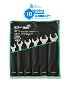 6PCS Combination Spanner/Wrench 33 - 50mm Set (Matt Finish)