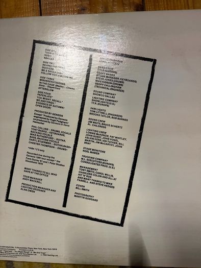 Genesis vinyl lp