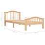 Bed Frame Solid Pinewood 100x200 cm Image 6