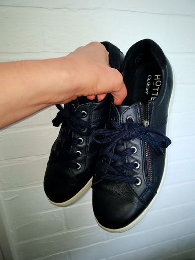 Hotter  navy trainers leather size 6
