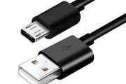 New 1m Micro USB Cable Charge Male A to Micro USB Male B Charger Black Lead #905