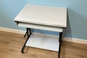 Compact Study/Computer Desk with Pull Out Keyboard Tray &amp; Wheels