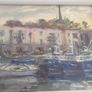 a oil painting by a dublin artist norman teeling of balbriggan harbour Image 2