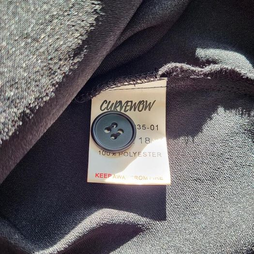 CurveWow black satin dress, Size 18, BNWT