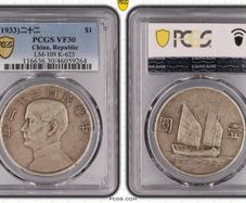 rare 1933 junk China silver dollar
