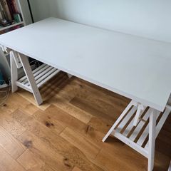 IKEA Desk (LINNMON top with FINNVARD trestle legs)