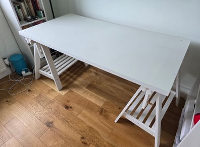 IKEA Desk (LINNMON top with FINNVARD trestle legs)
