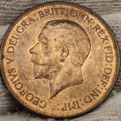United Kingdom 1935 1d Penny Beautiful Uncirculated Red