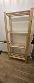 wooden shelving unit
