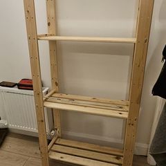 wooden shelving unit