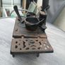 Vintage Miniature Cast Iron Stove Image 3