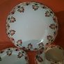 Vintage Osbourne  China Trio + Cake Plate & Trinket Dish Image 2