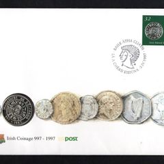 1997 Ireland Millennium of Irish Coinage Commemorative Stamp PNC (Philatelic Numismatic Cover)