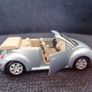 Silver VW Beetle Convertible Diecast Car Image 6