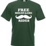 Free Moustache Rides  Mens funny rude t-shirts Image 3