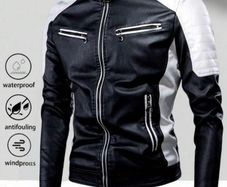 mens leather bike jacket