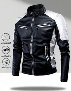 mens leather bike jacket