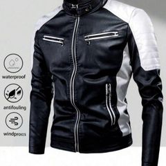 mens leather bike jacket