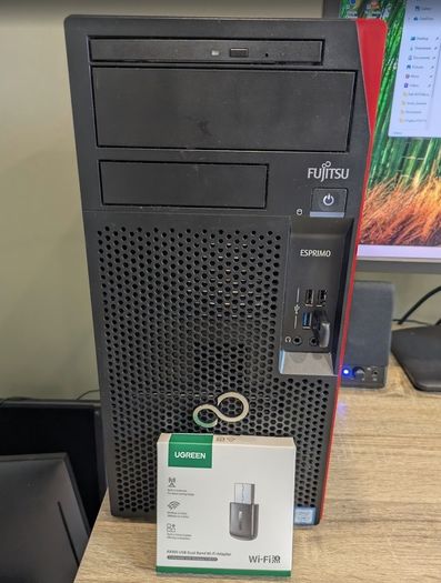 Fujitsu Esprimo Tower PC with Intel i7-7700 CPU 1TB 16GB DDR4 24" LCD Win 11 Office 24 Pro, Wifi, Bluetooth