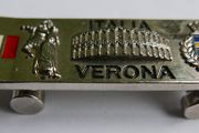 Vintage Enamel Skateboard w/ Working Wheels Verona Rome, Italy