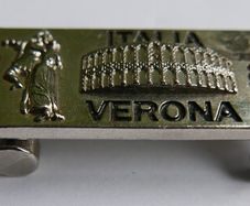 Vintage Enamel Skateboard w/ Working Wheels Verona Rome, Italy