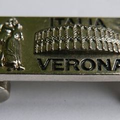 Vintage Enamel Skateboard w/ Working Wheels Verona Rome, Italy