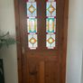 stained glass internal pitch pine panelled door Image 5