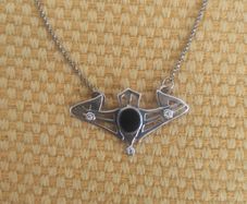 Vintage 1980's rare 925 hallmarked,art nouveau necklace