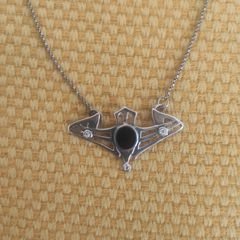 Vintage 1980's rare 925 hallmarked,art nouveau necklace