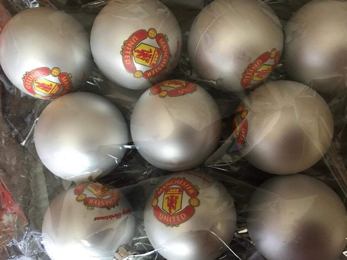 Christmas theme football baubles