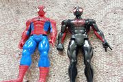 Spiderman and Miles Morales figures