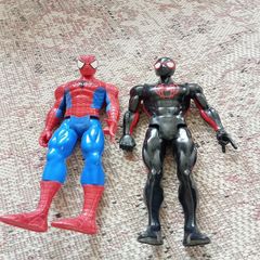 Spiderman and Miles Morales figures