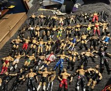 wrestling figures. Mostly wwe a few tna