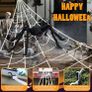 NEW SALE  Halloween Outdoor Giant Plush Spider Set, Giant Plush Spider, Spider Web Image 4