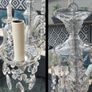 Large Vintage Preciosa Bohemian Crystal Chandelier, 5 Arm Image 6