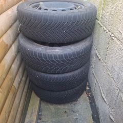 4x Skoda/VW/Audi 16inch Steel Wheels + Continental  Tyres