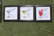 Framed cocktail recipes