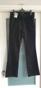 M&S black velvet style bootleg Sz 12 Long - Bnwt Rrp 49