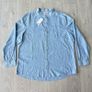 NEW F&F Mens 3XL Blue 100% Cotton Grandad Collar Shirt Image 4
