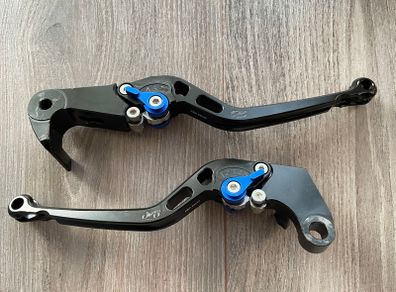 2020 - 2023 Yamaha MT-09 Black / Blue Adjustable Levers Set