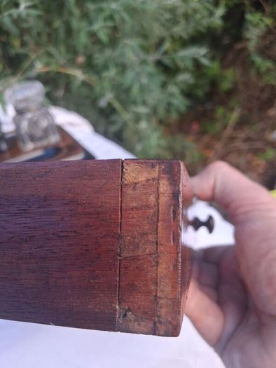 Victorian Burr Walnut Table Inkwell Stand