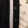 Next Girl's Straight Legged Black Joggers with White Stripe Image 2