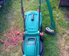 lawnmower and strimmer set