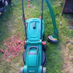 lawnmower and strimmer set