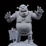 3D Printed HQ Resin Shrek Bust - Ready to Paint Image 2
