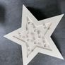 Cream wooden free standing star light Image 7