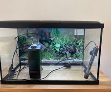 Fish Tank aquarium 56 liter + LED light ,filter and heater.